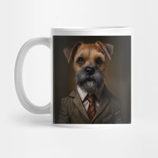 Border Terrier Dog in Suit Mug